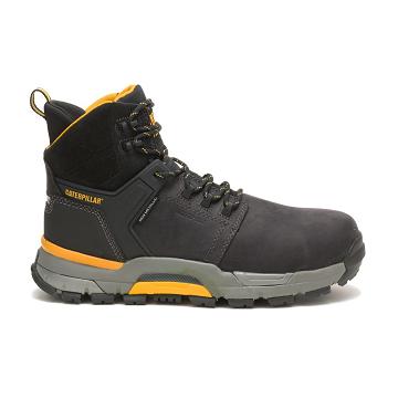 Caterpillar CAT EDGE Waterproof Nano Varvas Miesten Vedenpitävät Saappaat Mustat | CAT148-FI