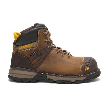 Caterpillar Excavator Superlite Waterproof Carbon Composite Varvas Miesten Turvasaappaat Kahvi | CAT