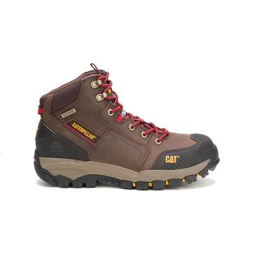 Caterpillar Navigator Mid Waterproof Steel Varvas Miesten Turvasaappaat Ruskea | CAT040-FI