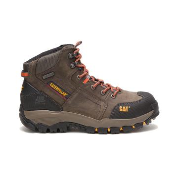 Caterpillar Navigator Mid Waterproof Steel Varvas Miesten Turvasaappaat Kahvi | CAT041-FI