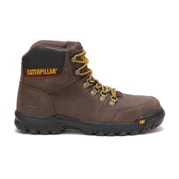 Caterpillar Outline Steel Varvas Miesten Turvasaappaat Kahvi | CAT050-FI