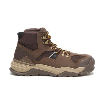 Caterpillar Provoke Mid Waterproof Alloy Varvas Miesten Turvasaappaat Ruskea | CAT073-FI