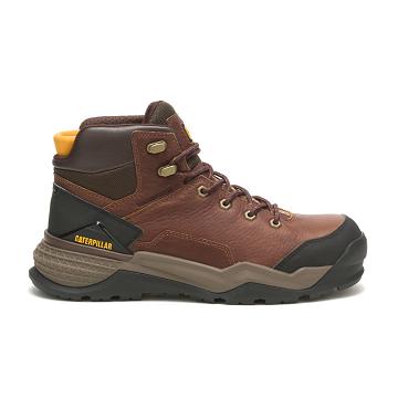 Caterpillar Provoke Mid Waterproof Alloy Varvas Miesten Turvasaappaat Kahvi | CAT074-FI