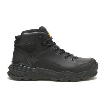 Caterpillar Provoke Mid Waterproof Alloy Varvas Miesten Vedenpitävät Saappaat Mustat | CAT156-FI