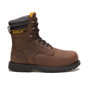 Caterpillar Salvo 8" Waterproof Steel Varvas Thinsulate™ Miesten Vedenpitävät Saappaat Kahvi | CAT12