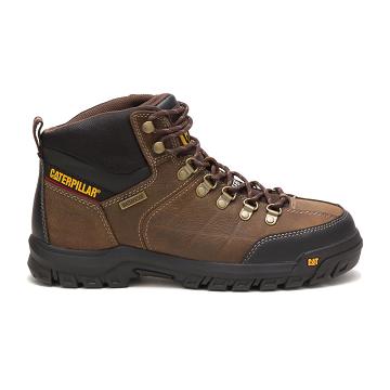 Caterpillar Threshold Waterproof Steel Varvas Miesten Vedenpitävät Saappaat Kahvi | CAT123-FI