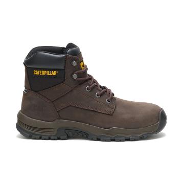 Caterpillar Upholder Waterproof Steel Varvas Miesten Vedenpitävät Saappaat Kahvi | CAT163-FI